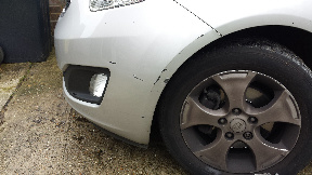 Bumper scuff repair before